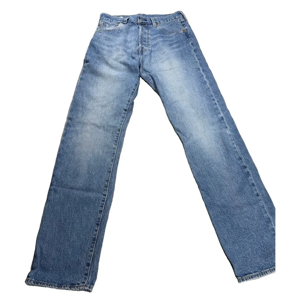 Levi's 501 93 Premium Button Fly Jeans Men 30x32 Blue Straight Big E